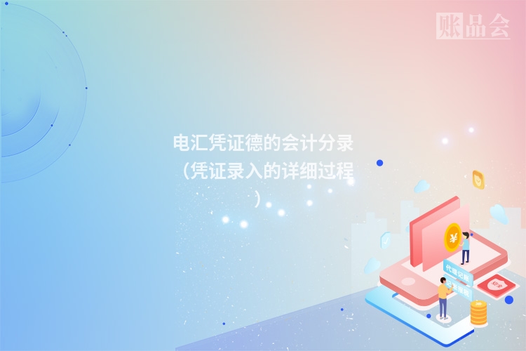 电汇凭证德的会计分录（凭证录入的详细过程）