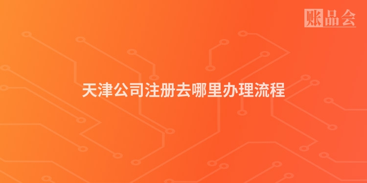 天津公司注册去哪里办理流程
